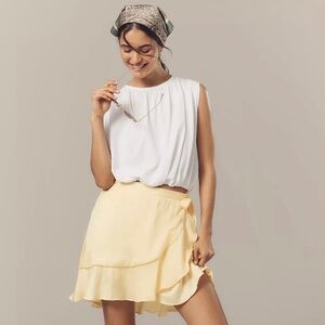 Anthropologie Crop Bubble-Hem Tank Top